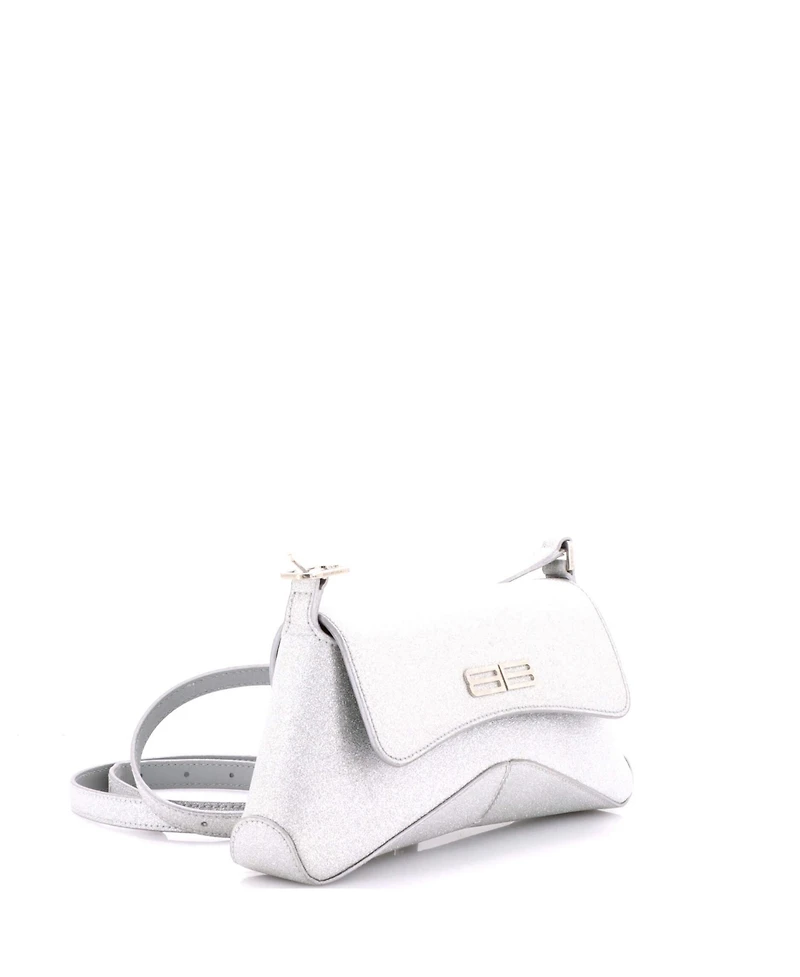 Pre-Owned Balenciaga Small Xx Flap Street Shoulder Bag Glitter Leather