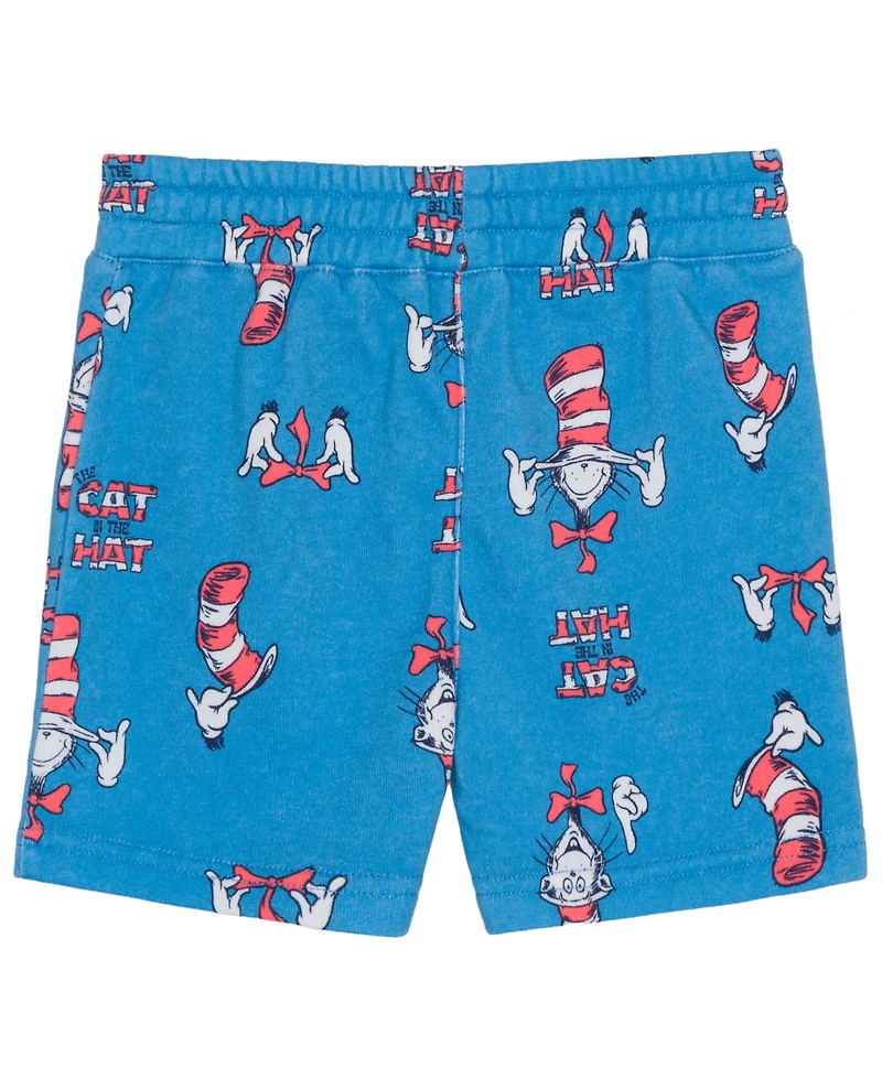 Dr. Seuss Boys' Toddler 2T-5T the Cat Hat T-Shirt and Shorts, 2-Piece Set