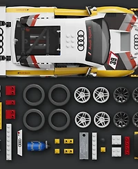 Mattel Brick Shop Hot Wheels 15 Audi R8 Lms Building Toy Kit, 820 Pieces