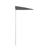 Garden Half Parasol with Pole 70.9"x35.4" Anthracite