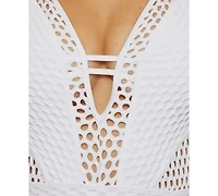 Becca Women's Castaway Fishnet One-Piece Swimsuit