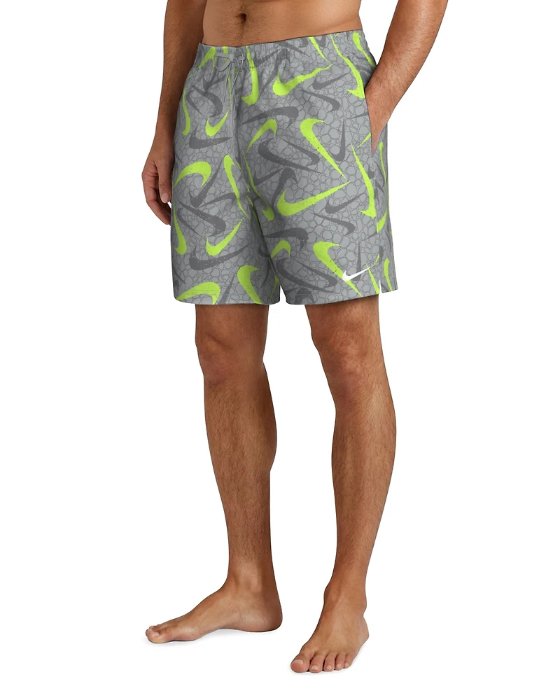 Nike Men's 7" All-Over Logo Print Volley Swim Shorts