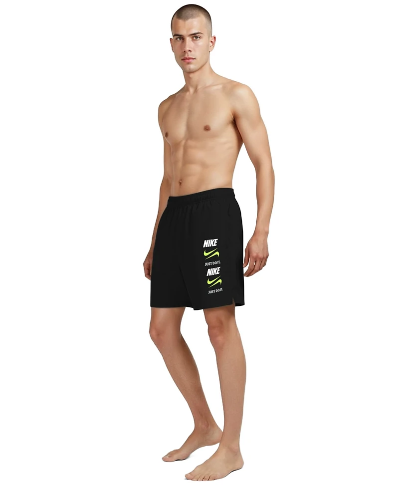 Nike Men's 7" Breaker Stacked Volley Swim Shorts