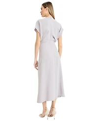 Luxely Women's Draped Dolman-Sleeve Midi Dress