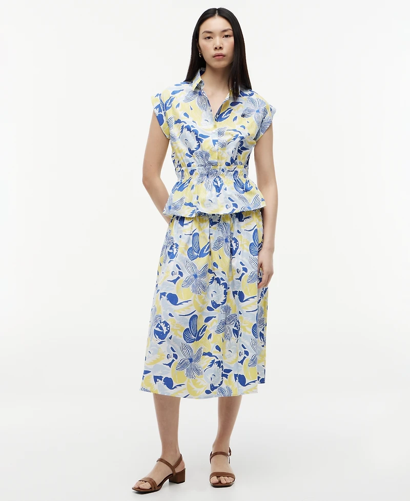 Tommy Hilfiger Women's Smocked Waist Shirt