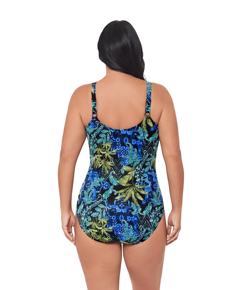 Miraclesuit Plus V-Neck One-Piece Swimsuit