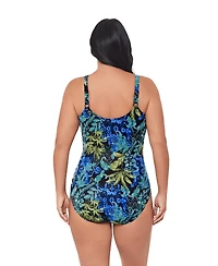 Miraclesuit Plus V-Neck One-Piece Swimsuit