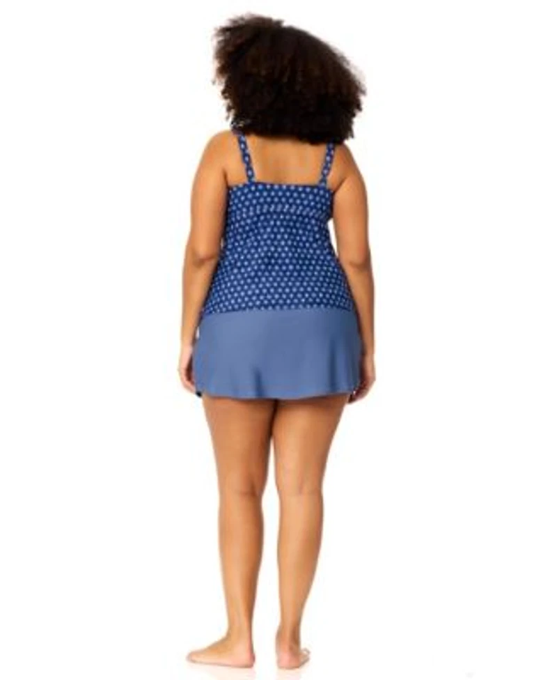 Raisins Curve Plus Size Sydney V Neck Tankini Top Skirt