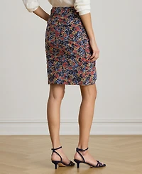 Lauren Ralph Women's Faux Wrap Tulip Mini Skirt