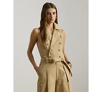 Lauren Ralph Women's Belted Notch Lapel Jumpsuit