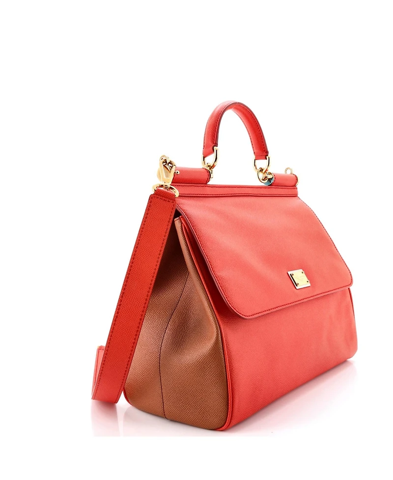 Pre-Owned Dolce & Gabbana Large Miss Sicily Bag Leather