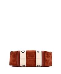 Pre-Owned Chloe Medium Woody Tote Suede with Canvas