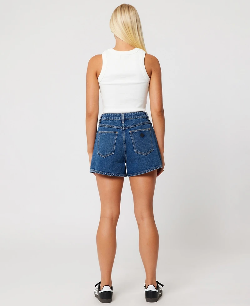Abrand Women's Venice Bella Mid-Rise Denim Shorts