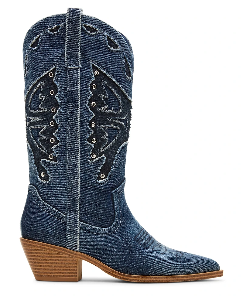 Madden Girl Women's Saloonn Novelty Cowboy Boots