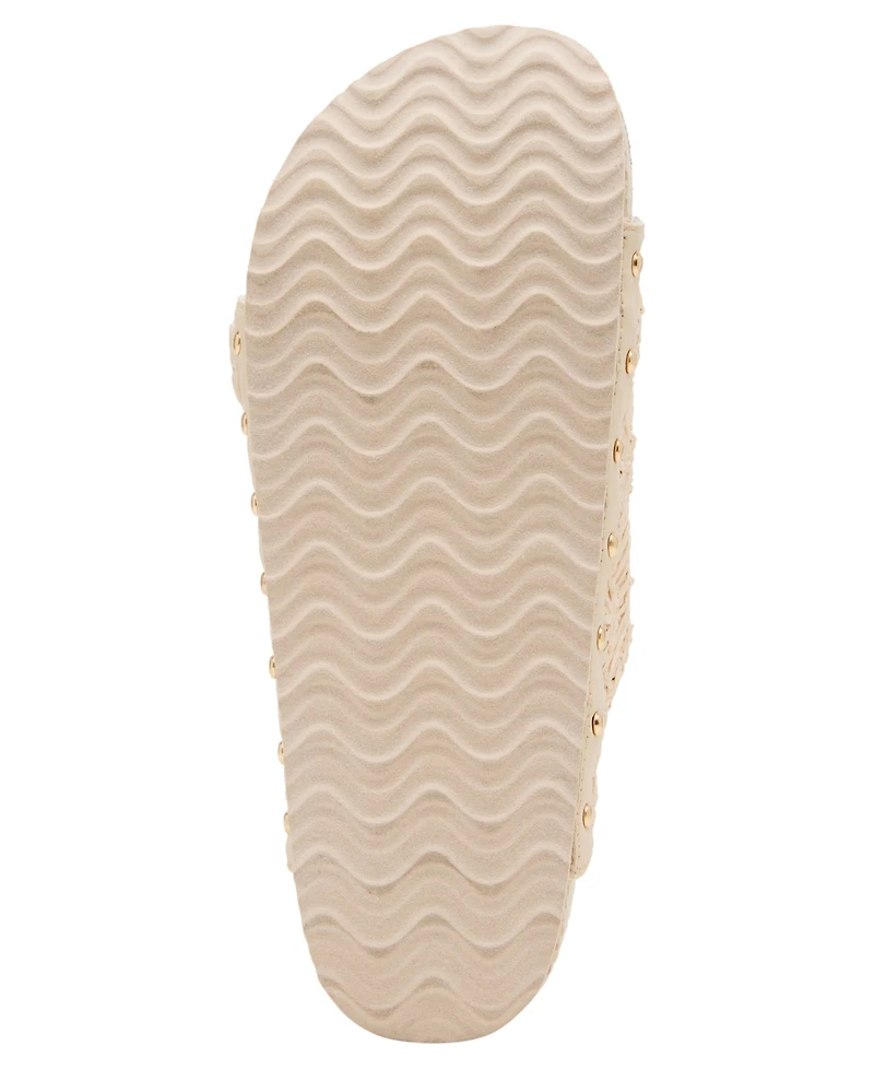 Madden Girl Women's Babes-rf Double-Strap Round Toe Flatform Footbed Sandals