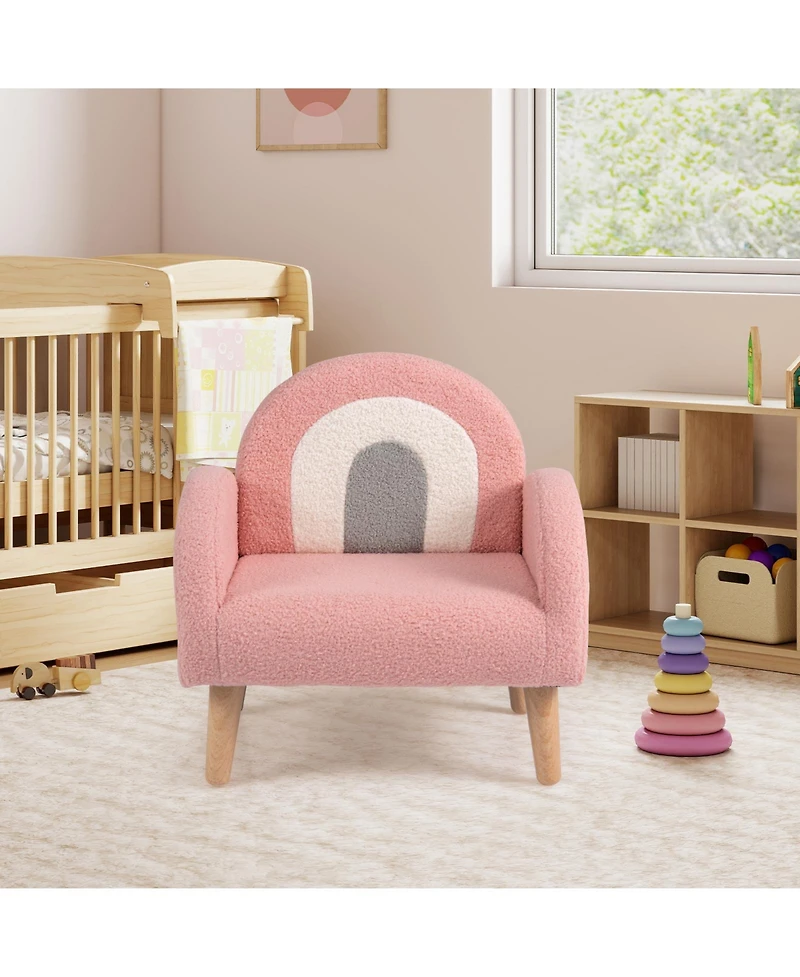 Slickblue Children s Lounge Armchair with Cushioned Back and Armrests