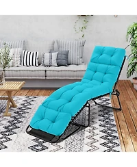 Slickblue Outdoor Chaise Lounge Cushion with Ties for Poolside