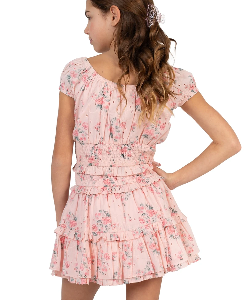 Rare Editions Girls' 7-16 Floral Print Top and Skort, 2-Piece Set