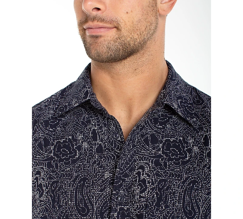 Liverpool Los Angeles Men's Short-Sleeve Button-Up Shirt