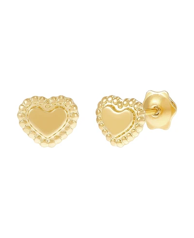 Macy's Heart Stud Earrings in 14k Yellow Gold