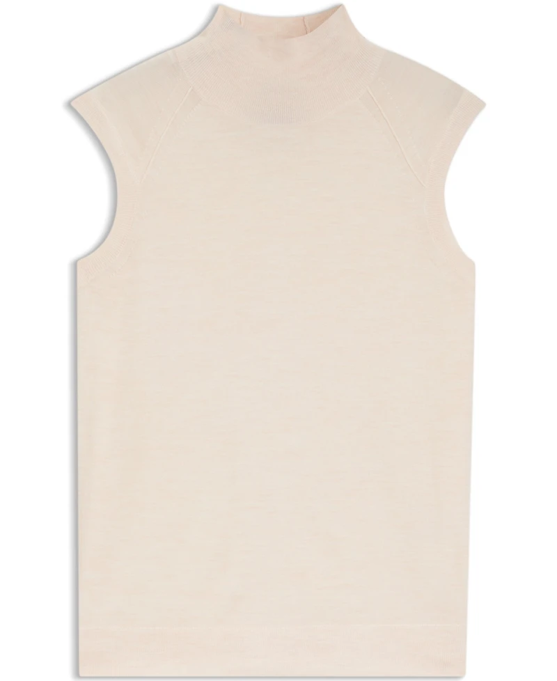 Boss by Hugo Women's Merino Wool Sleeveless Mock Neck Top
