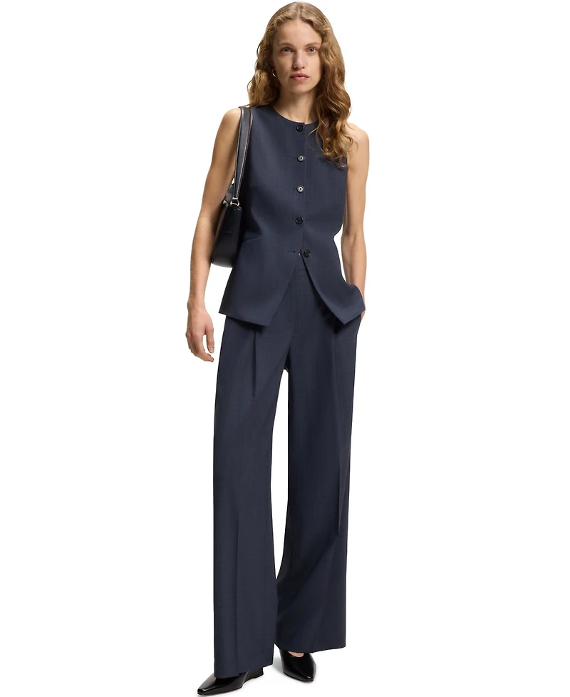 Boss by Hugo Boss Women's Virgin Wool Regular-Fit Pants