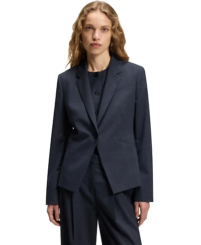 Boss by Hugo Women's Melange Virgin Wool Slim-Fit Blazer