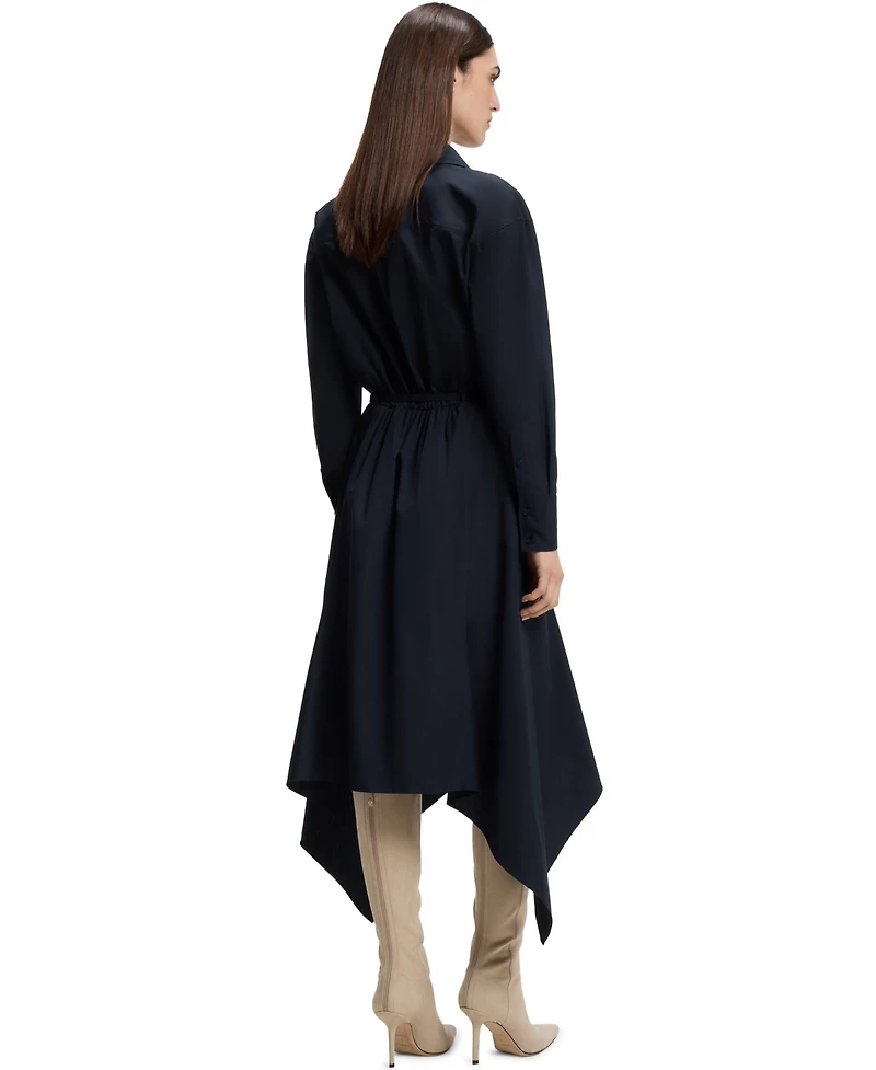 Boss by Hugo Women's Cotton Poplin Belted Shirt Dress