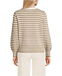 Lands' End Women's Drifter Set Sleeve Vneck Sweater