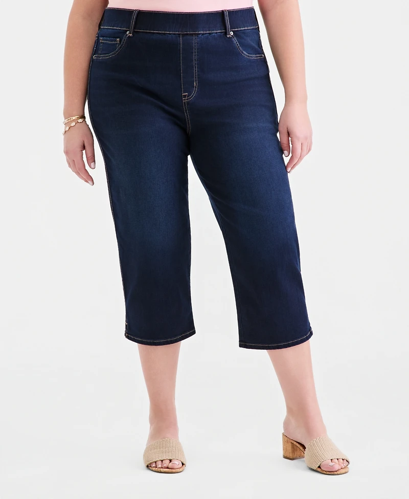 Style & Co Plus High-Rise Shaping Capri Pants, Macy's Exclusive