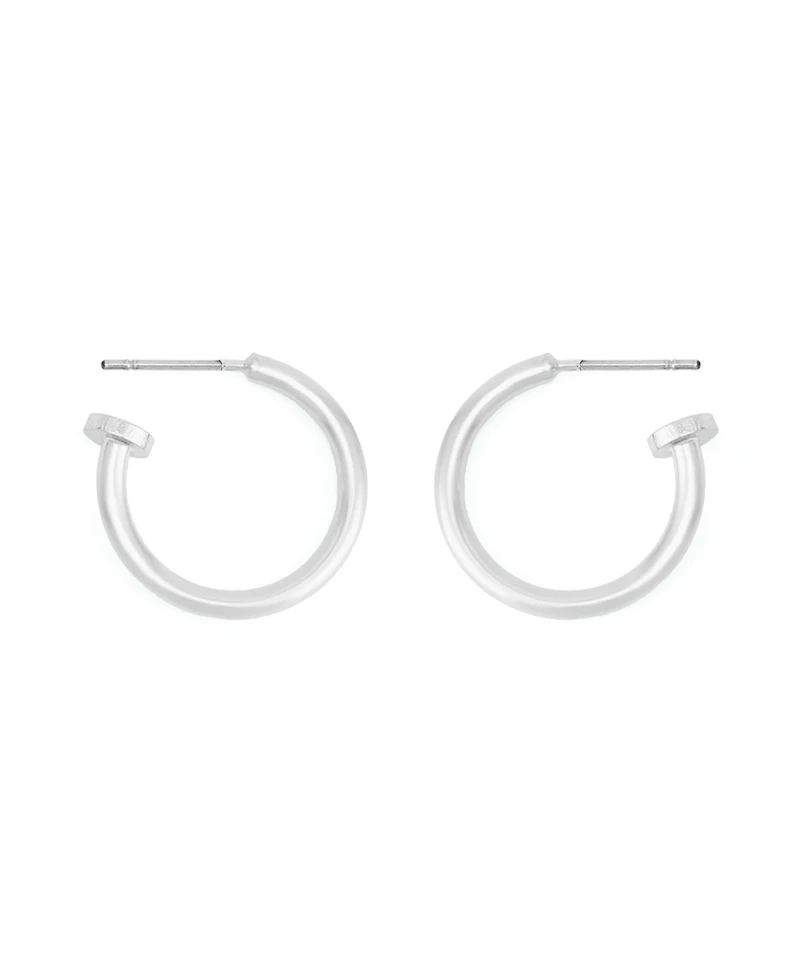 Robert Lee Morris Soho Silver Minimal Huggie Earrings