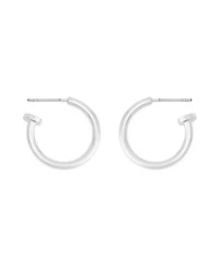 Robert Lee Morris Soho Silver Minimal Huggie Earrings