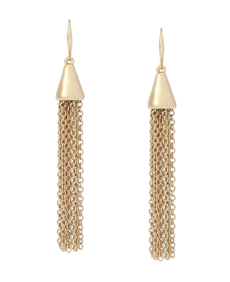 Robert Lee Morris Soho Gold Chain Fringe Earrings
