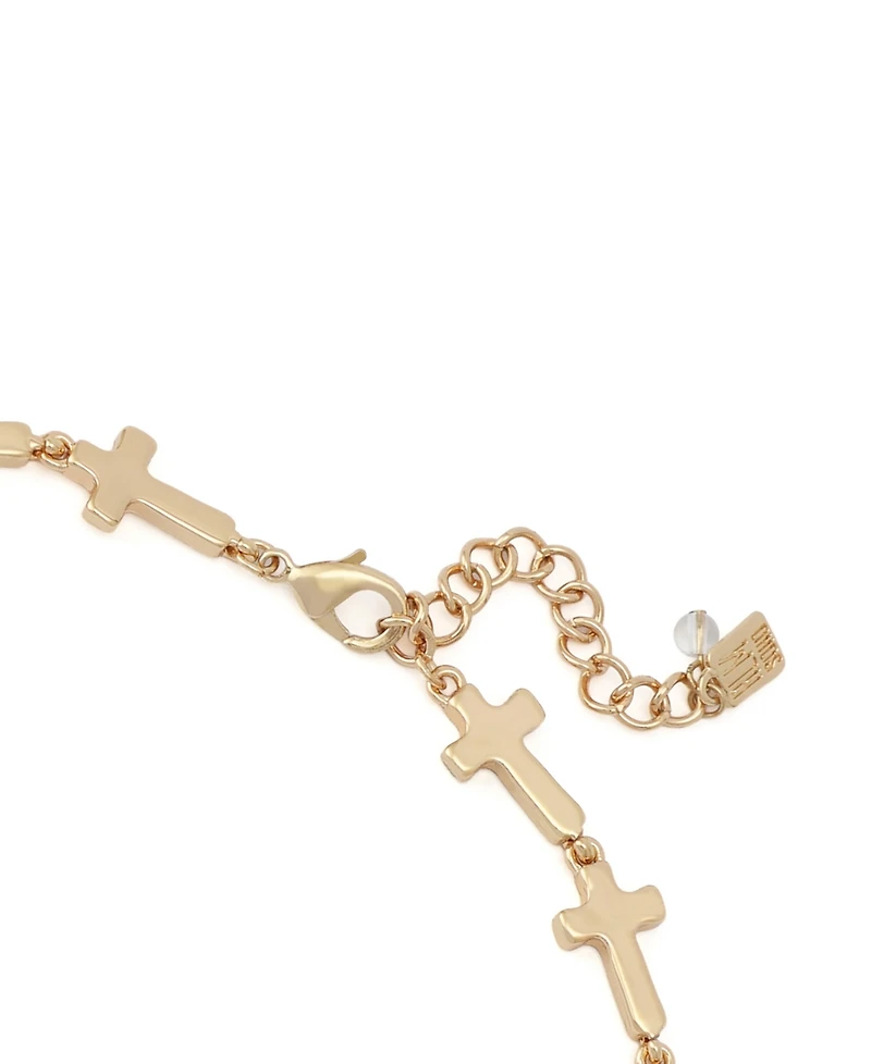 Robert Lee Morris Soho Gold Cross Collar Necklace