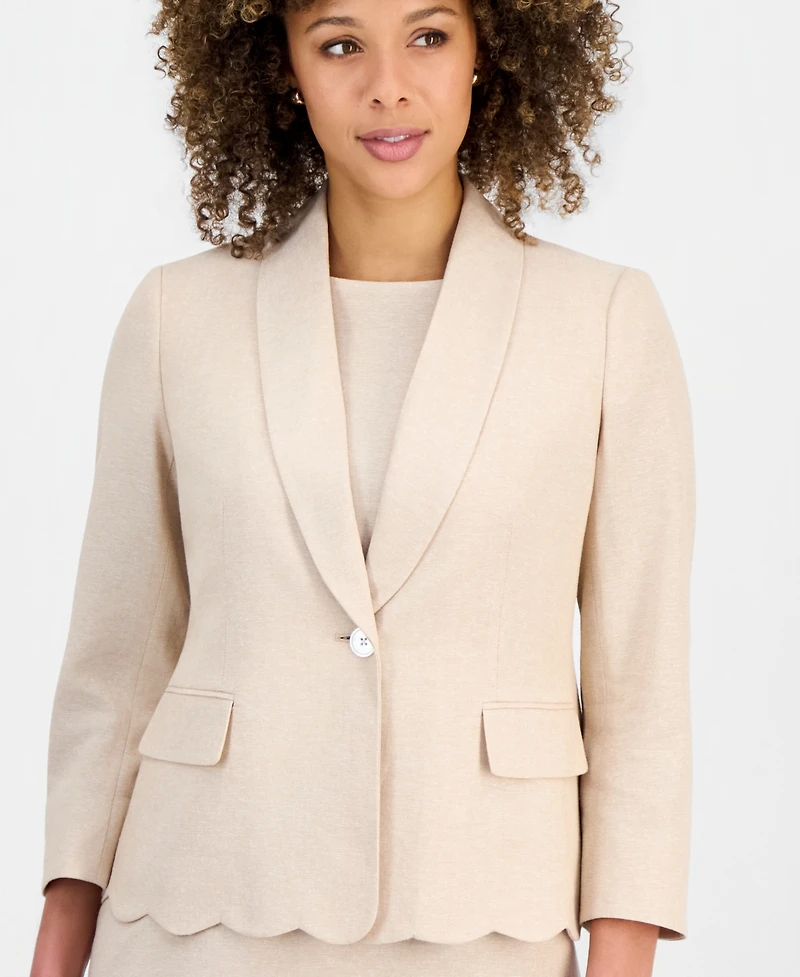 Kasper Women's Shawl-Lapel Scalloped Jacket
