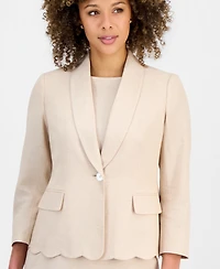 Kasper Women's Shawl-Lapel Scalloped Jacket