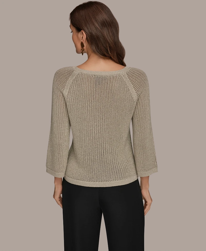 Donna Karan New York Petite Crew Neck Sweater