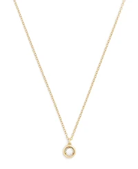 Coach Faux Stone Halo Circle Pendant Necklace