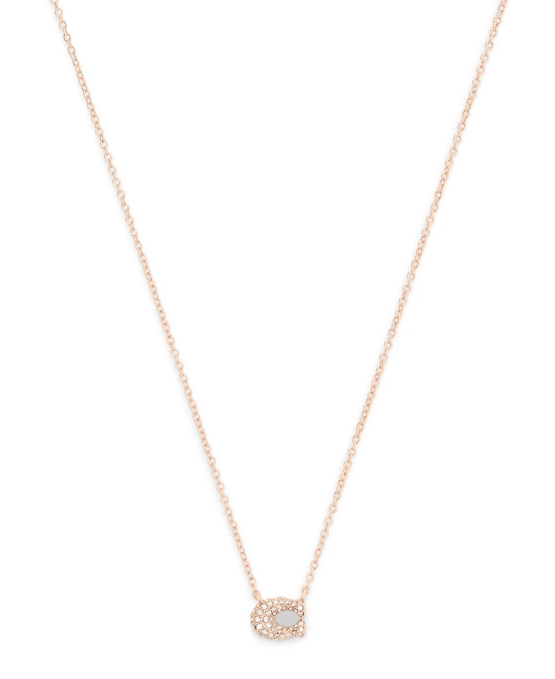 Coach Faux Stone Pave Signature C Necklace