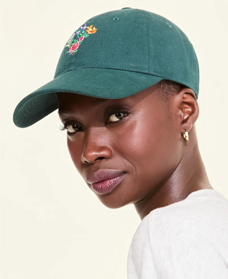 Macy's Flower Show Medallion Baseball Cap, Macy's Exclusive