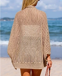 Cupshe Women's Sandy Beach Khaki Cover-Up Kimono