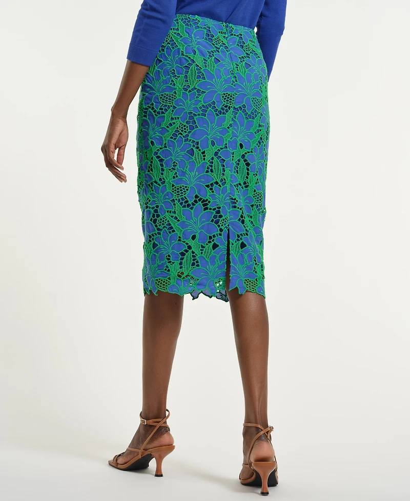 Isaac Mizrahi Women's Eyelet Pencil Skirt