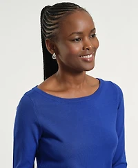 Isaac Mizrahi Women's Boat Neck Sweater