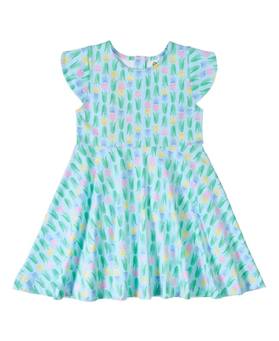 Florence Eiseman Big Girls Printed Knit Tulip Twirl Dress