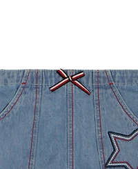 Tommy Hilfiger Girls' 4-6X Crewneck T-Shirt and Front Waist Skort, 2-Piece Set