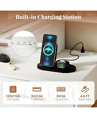 Volenca Vanity Desk with Storage Drawers and Charging Station, Makeup Dressing Table