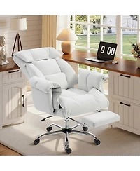 Homcom Executive Office Chair, Computer Desk Chair with Footrest,