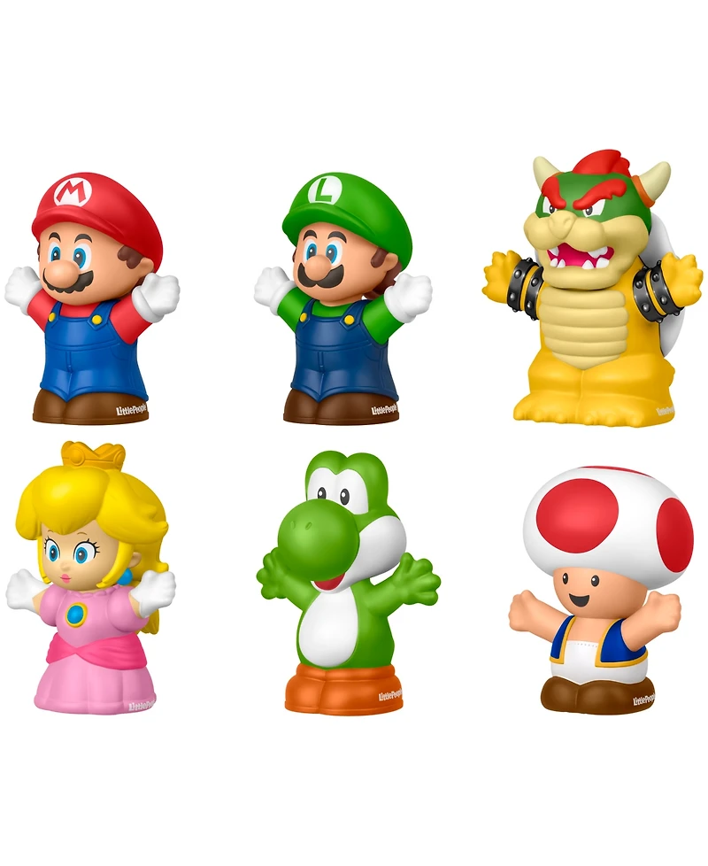 Fisher Price Little People My Mario Figure 6-Pack Toy Set for Toddlers and Kids