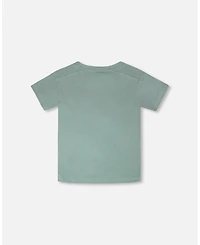 Deux par Big Boys Cotton Jersey T-Shirt with Cross Bag