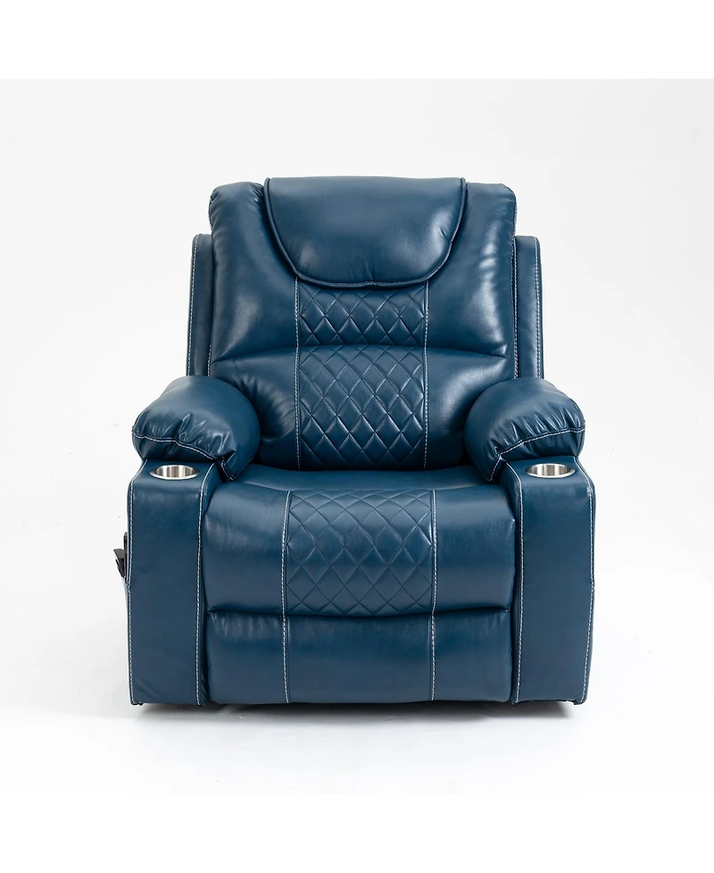 Boyel Living Leather Recliner Chair with 2 Cup Holder, Lounge Power Lift Relax Sofa